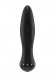 Черный вибратор-торпеда с кристалликами The Gem Black - 16,6 см.