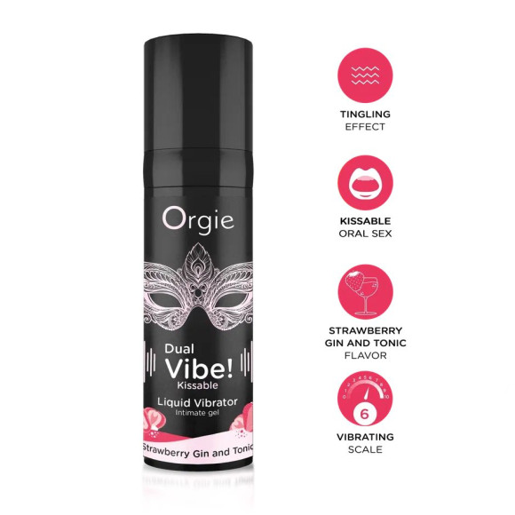 Съедобный жидкий вибратор Dual Vibe! со вкусом клубничного джина с тоником - 15 мл. Съедобный жидкий вибратор Dual Vibe! со вкусом клубничного джина с тоником - 15 мл.
