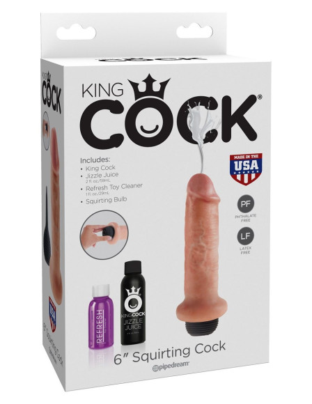 Фаллоимитатор с имитацией семяизвержения 6 Squirting Cock - 17,8 см. Фаллоимитатор с имитацией семяизвержения 6 Squirting Cock - 17,8 см.