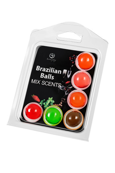 Набор из 6 шариков с ароматизированными массажными маслами Brazilian Balls Набор из 6 шариков с ароматизированными массажными маслами Brazilian Balls