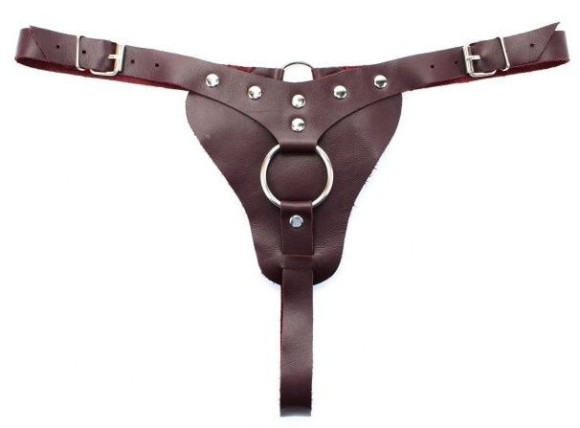 Бордовые трусики с кольцом для насадок Maroon Panties Бордовые трусики с кольцом для насадок Maroon Panties