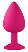 Большая розовая анальная пробка Emotions Cutie Large с чёрным кристаллом - 10 см. Большая розовая анальная пробка Emotions Cutie Large с чёрным кристаллом - 10 см.