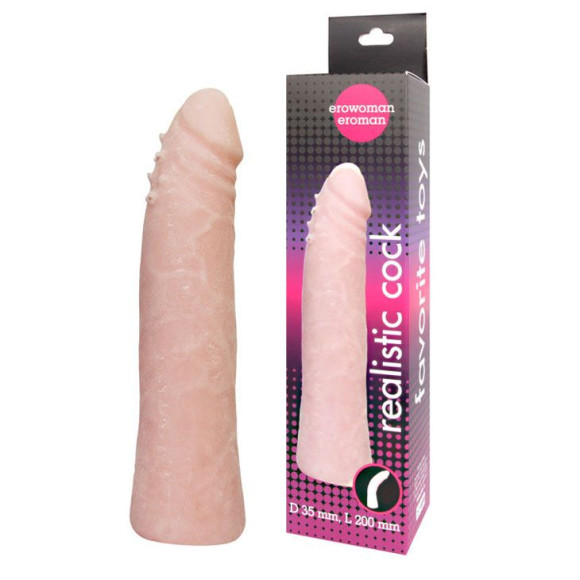 Гнущийся фаллоимитатор телесного цвета Realistic Cock - 20 см. Гнущийся фаллоимитатор телесного цвета Realistic Cock - 20 см.