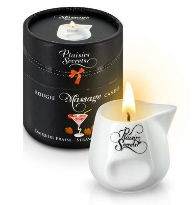 Массажная свеча с ароматом клубничного дайкири Bougie de Massage Daikiri Fraise - 80 мл. Массажная свеча с ароматом клубничного дайкири Bougie de Massage Daikiri Fraise - 80 мл.