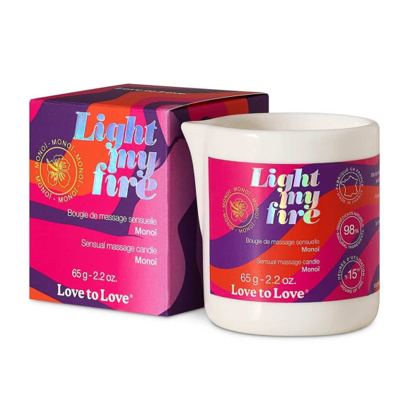 Массажная свеча Light My Fire с ароматом моной - 80 мл. Массажная свеча Light My Fire с ароматом моной - 80 мл.