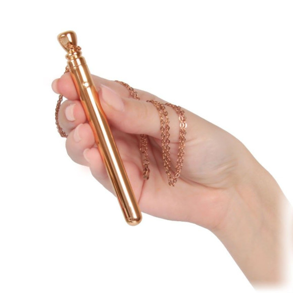 Золотистая подвеска-вибратор Genie Flirting Pen Золотистая подвеска-вибратор Genie Flirting Pen