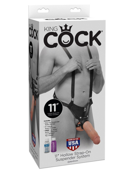 Страпон-система с телесной насадкой 11 Hollow Strap-On Suspender System - 28 см. Страпон-система с телесной насадкой 11 Hollow Strap-On Suspender System - 28 см.