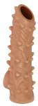Телесная насадка с шипами и открытой головкой Nude Sleeve S - 10 см. Телесная насадка с шипами и открытой головкой Nude Sleeve S - 10 см.
