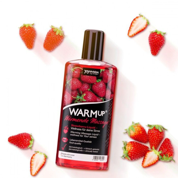 Разогревающее масло WARMup Strawberry - 150 мл. Разогревающее масло WARMup Strawberry - 150 мл.