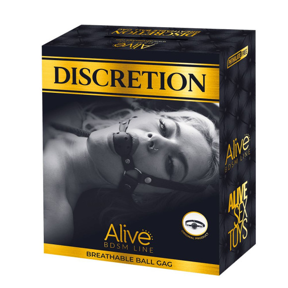 Красный кляп-шар Discretion на регулируемых ремешках Красный кляп-шар Discretion на регулируемых ремешках