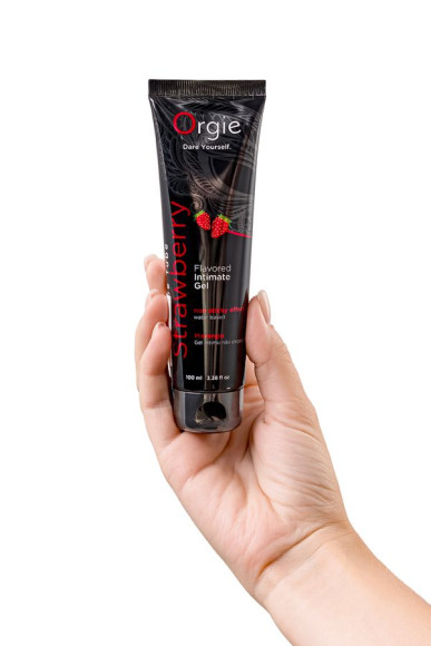 Интимный гель на водной основе Lube Tube Strawberry с клубничным вкусом - 100 мл. Интимный гель на водной основе Lube Tube Strawberry с клубничным вкусом - 100 мл.