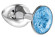 Малая серебристая анальная пробка Diamond Light blue Sparkle Small с голубым кристаллом - 7 см. Малая серебристая анальная пробка Diamond Light blue Sparkle Small с голубым кристаллом - 7 см.