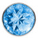 Малая серебристая анальная пробка Diamond Light blue Sparkle Small с голубым кристаллом - 7 см. Малая серебристая анальная пробка Diamond Light blue Sparkle Small с голубым кристаллом - 7 см.