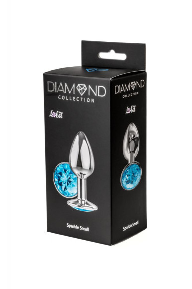 Малая серебристая анальная пробка Diamond Light blue Sparkle Small с голубым кристаллом - 7 см. Малая серебристая анальная пробка Diamond Light blue Sparkle Small с голубым кристаллом - 7 см.