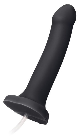 Черный фаллос с имитацией эякуляции Silicon Cum Dildo L - 19,6 см. Черный фаллос с имитацией эякуляции Silicon Cum Dildo L - 19,6 см.