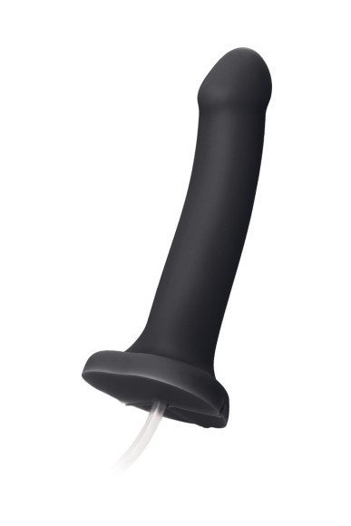 Черный фаллос с имитацией эякуляции Silicon Cum Dildo L - 19,6 см. Черный фаллос с имитацией эякуляции Silicon Cum Dildo L - 19,6 см.