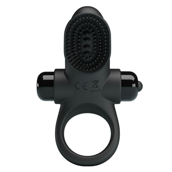 Черное эрекционное виброкольцо в клиторальной щеточкой Vibrant Penis Ring II Черное эрекционное виброкольцо в клиторальной щеточкой Vibrant Penis Ring II