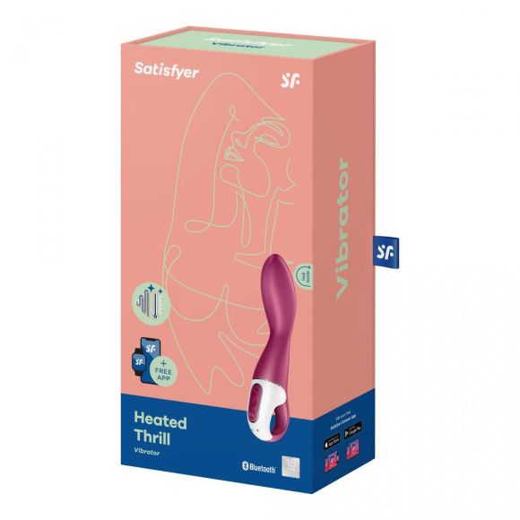 Малиновый вибромассажер для стимуляции G-точки Heated Thrill - 20,6 см. Малиновый вибромассажер для стимуляции G-точки Heated Thrill - 20,6 см.