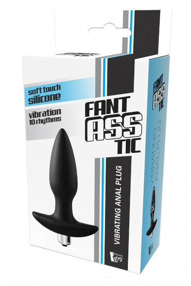 Черная анальная вибропробка FantASStic Vibrating Plug - 14 см. Черная анальная вибропробка FantASStic Vibrating Plug - 14 см.