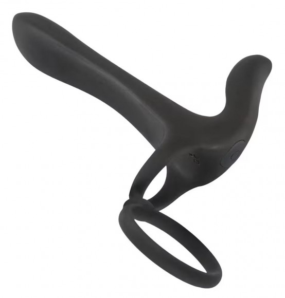 Черная насадка на член с вибрацией Couple’s Vibrator Черная насадка на член с вибрацией Couple’s Vibrator