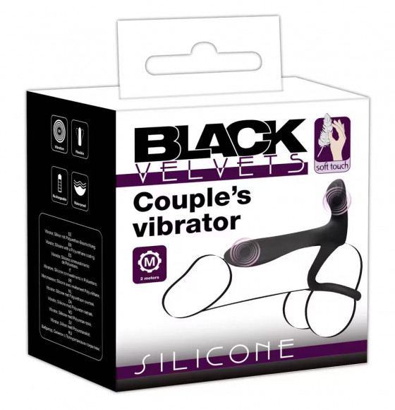 Черная насадка на член с вибрацией Couple’s Vibrator Черная насадка на член с вибрацией Couple’s Vibrator