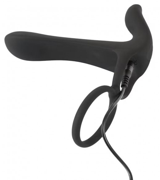 Черная насадка на член с вибрацией Couple’s Vibrator Черная насадка на член с вибрацией Couple’s Vibrator