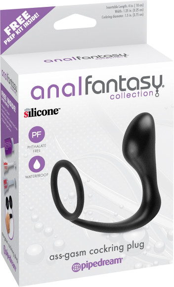 Эрекционное кольцо с анальной пробкой Ass-Gasm Cockring Plug Эрекционное кольцо с анальной пробкой Ass-Gasm Cockring Plug