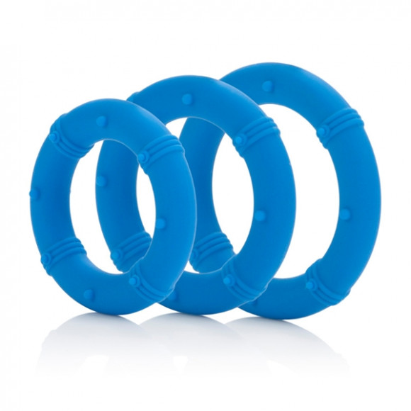 Набор из трех голубых эрекционных колец Posh Love Rings Набор из трех голубых эрекционных колец Posh Love Rings