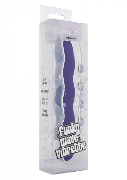 Фиолетовый волнистый вибратор Funky Wave - 19 см. Фиолетовый волнистый вибратор Funky Wave - 19 см.