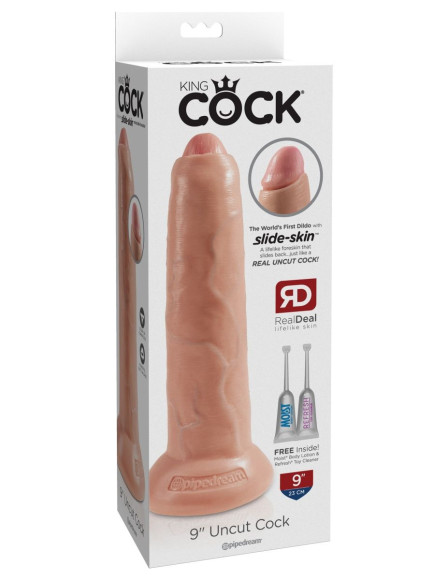 Телесный необрезанный фаллоимитатор на присоске 9 Uncut Cock - 25,4 см. Телесный необрезанный фаллоимитатор на присоске 9 Uncut Cock - 25,4 см.