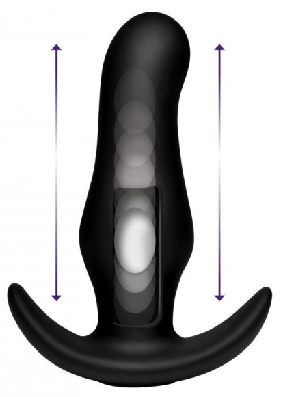 Черная анальная вибропробка Kinetic Thumping 7X Prostate Anal Plug - 13,3 см. Черная анальная вибропробка Kinetic Thumping 7X Prostate Anal Plug - 13,3 см.