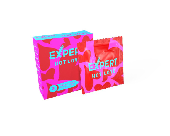 Презервативы с разогревающим эффектом Expert Hot Love - 3 шт. Презервативы с разогревающим эффектом Expert Hot Love - 3 шт.