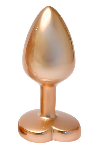 Золотистая анальная пробка с прозрачным кристаллом-сердцем Pearl Gold Plug Small Золотистая анальная пробка с прозрачным кристаллом-сердцем Pearl Gold Plug Small