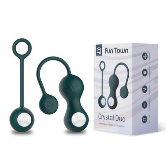 Изумрудные вагинальные шарики Magic Motion Crystal Duo Smart Kegel Vibrator with Weight Set Изумрудные вагинальные шарики Magic Motion Crystal Duo Smart Kegel Vibrator with Weight Set