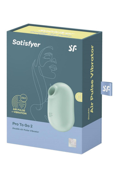 Мятный вакуумный вибростимулятор клитора Satisfyer Pro To Go 2 Мятный вакуумный вибростимулятор клитора Satisfyer Pro To Go 2
