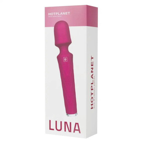Бордовый вибромассажер Luna - 21,4 см. Бордовый вибромассажер Luna - 21,4 см.