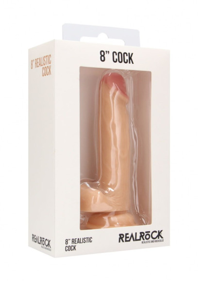 Телесный фаллоимитатор Realistic Cock 8 With Scrotum - 20 см. Телесный фаллоимитатор Realistic Cock 8 With Scrotum - 20 см.