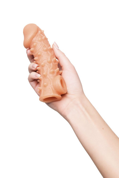 Телесная закрытая насадка с пупырышками Cock Sleeve 005 Size M - 15,6 см. Телесная закрытая насадка с пупырышками Cock Sleeve 005 Size M - 15,6 см.