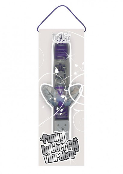 Фиолетовый мультискоростной вибромассажёр Hi-tech Funky Butterfly Dark Purple - 22 см. Фиолетовый мультискоростной вибромассажёр Hi-tech Funky Butterfly Dark Purple - 22 см.