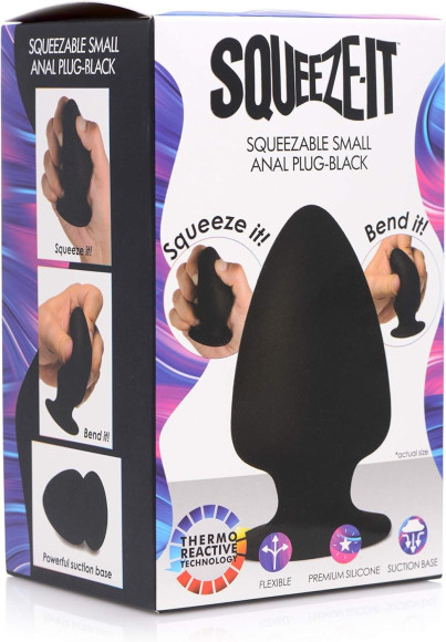 Черная мягкая анальная пробка Squeezable Small Anal Plug - 9 см. Черная мягкая анальная пробка Squeezable Small Anal Plug - 9 см.