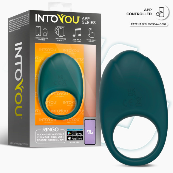 Зеленое интерактивное виброкольцо Ringo Зеленое интерактивное виброкольцо Ringo