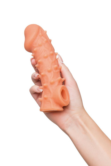 Телесная закрытая насадка с пупырышками Cock Sleeve 005 Size L - 17,6 см. Телесная закрытая насадка с пупырышками Cock Sleeve 005 Size L - 17,6 см.