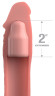 Телесная насадка-удлинитель 2 Inch Silicone X-tension with Strap - 20,3 см. Телесная насадка-удлинитель 2 Inch Silicone X-tension with Strap - 20,3 см.