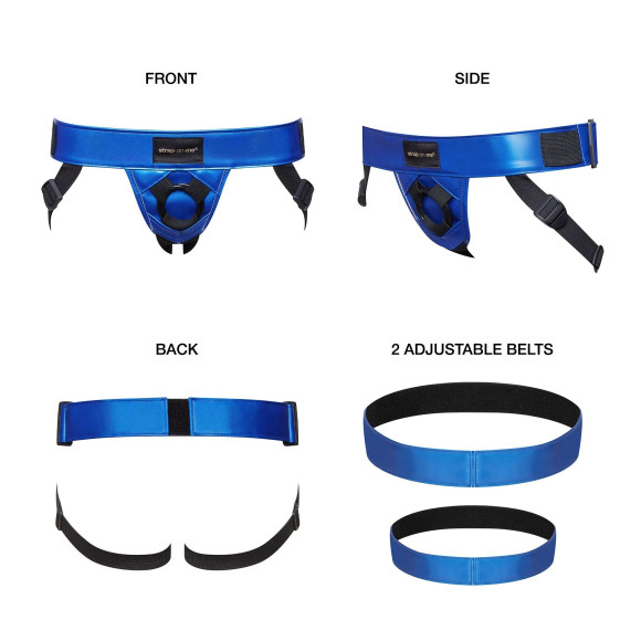 Синий пояс для страпона Strap-On-Me Harness Curious Синий пояс для страпона Strap-On-Me Harness Curious