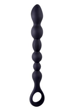 Черная анальная цепочка Beads Hunter - 25,4 см. Черная анальная цепочка Beads Hunter - 25,4 см.