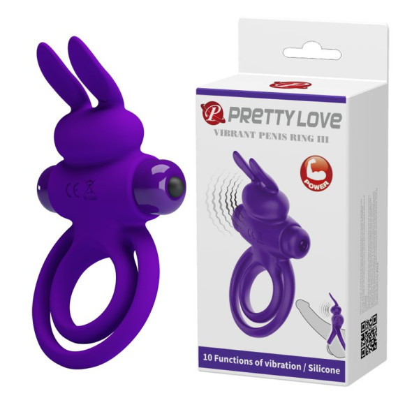 Фиолетовое эрекционное кольцо с вибростимуляцией клитора Vibrant Penis Ring III Фиолетовое эрекционное кольцо с вибростимуляцией клитора Vibrant Penis Ring III