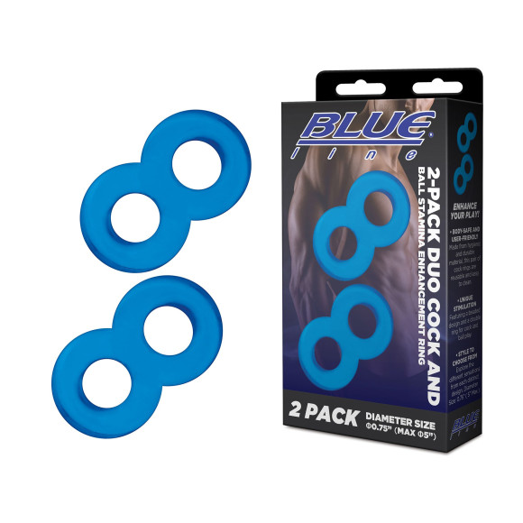 Комплект из 2 эрекционных колец-восьмерок 2-Pack Duo Cock And Ball Stamina Enhancement Ring Комплект из 2 эрекционных колец-восьмерок 2-Pack Duo Cock And Ball Stamina Enhancement Ring
