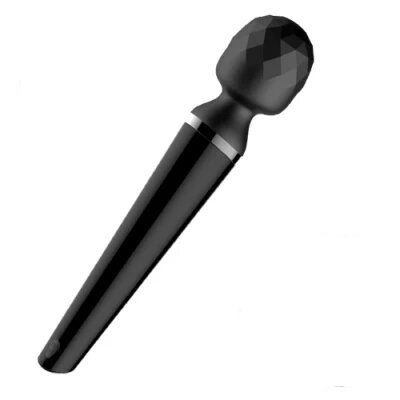 Черный жезловый вибратор Wand AV Massager - 31 см. Черный жезловый вибратор Wand AV Massager - 31 см.