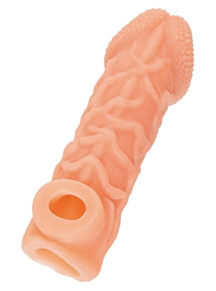 Телесная закрытая насадка с венками Cock Sleeve 006 Size M - 15,6 см. Телесная закрытая насадка с венками Cock Sleeve 006 Size M - 15,6 см.