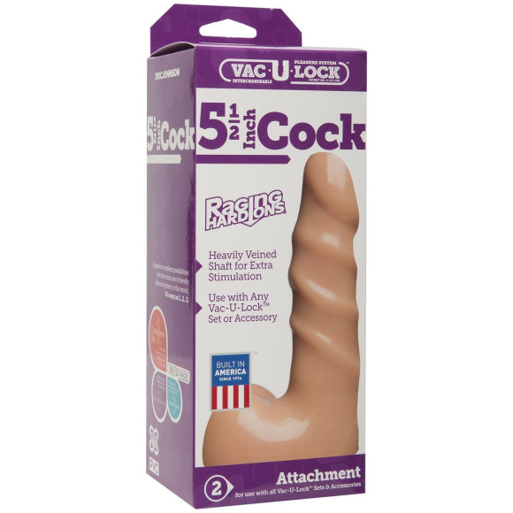 Рельефная анальная насадка Vac-U-Lock 5.5 Raging Hard-On Cock - 13,5 см. Рельефная анальная насадка Vac-U-Lock 5.5 Raging Hard-On Cock - 13,5 см.